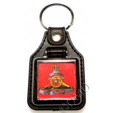 Royal Artillery Leather Medallion Keyring